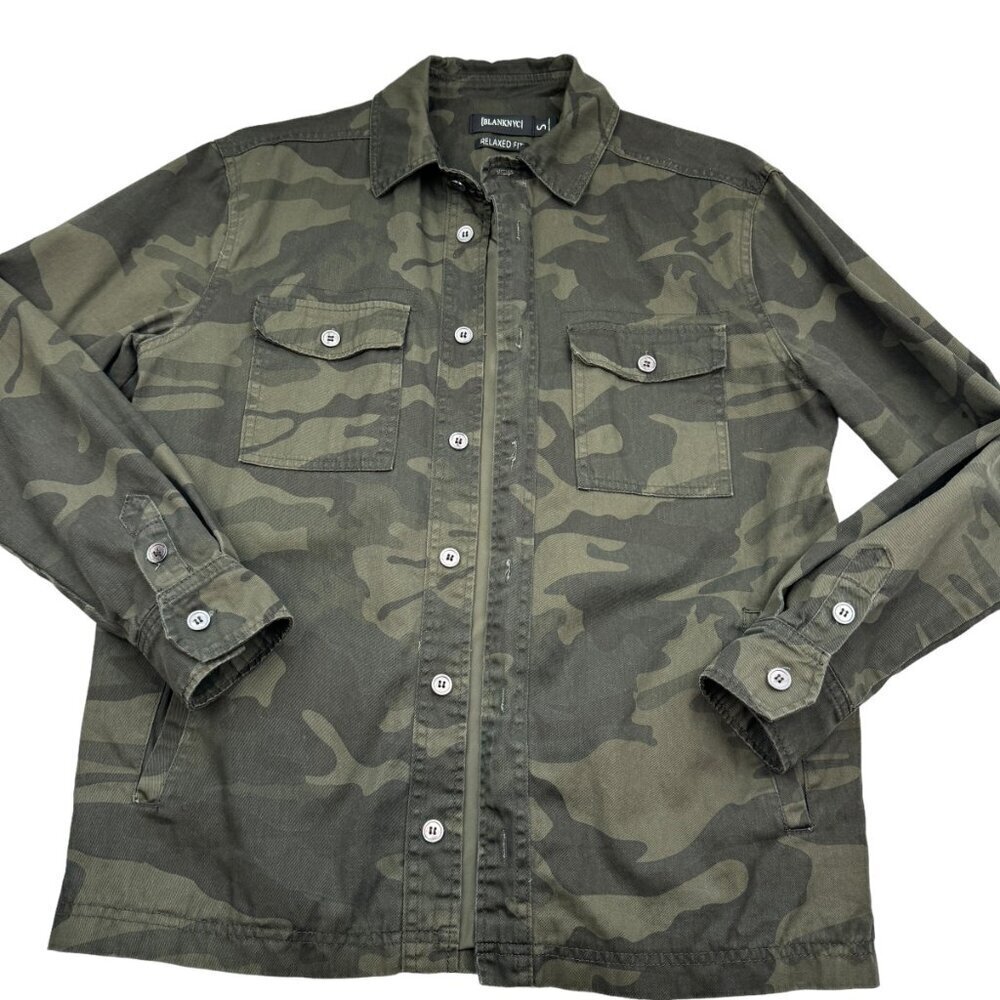 BLANKNYC Relaxed Fit 100% Cotton Camo Shacket Men's Size Small